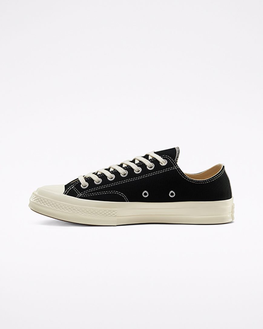 Pánské Boty Nízké Converse x Comme des Garçons PLAY Chuck 70 Černé Bílé Červené | CZ GSLM46